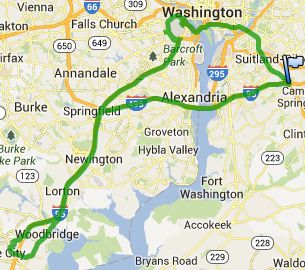 Von Washington zum Arlington Cemetery und nach Potomac Mills