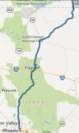 Vom Monument Valley nach Phoenix